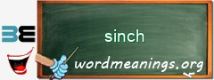 WordMeaning blackboard for sinch